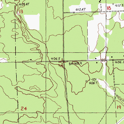 Topographic Map of Township of Mancelona, MI