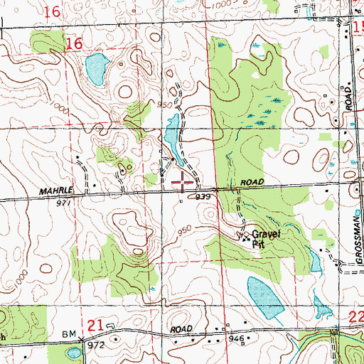 Topographic Map of Township of Manchester, MI