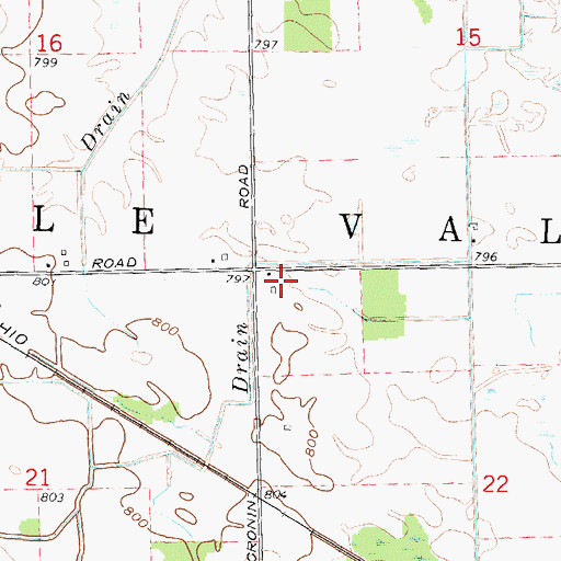 Topographic Map of Township of Maple Valley, MI