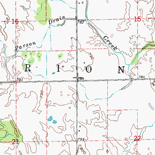 Topographic Map of Township of Marion, MI