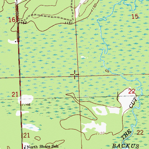 Topographic Map of Township of Markey, MI