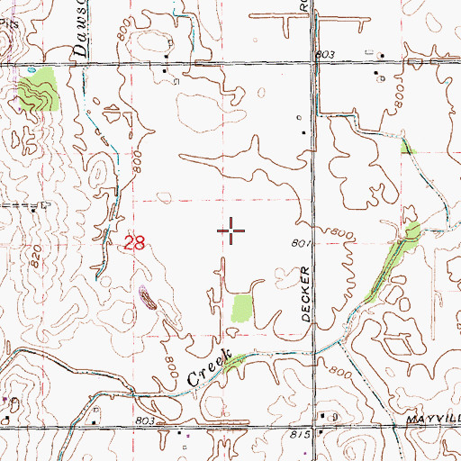 Topographic Map of Township of Marlette, MI