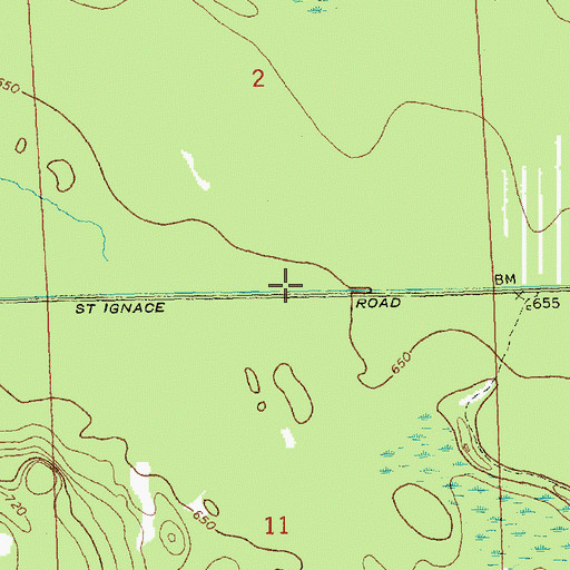 Topographic Map of Township of Marquette, MI