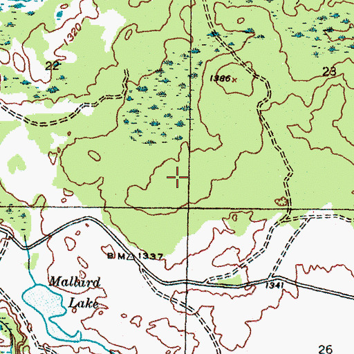 Topographic Map of Township of Mastodon, MI
