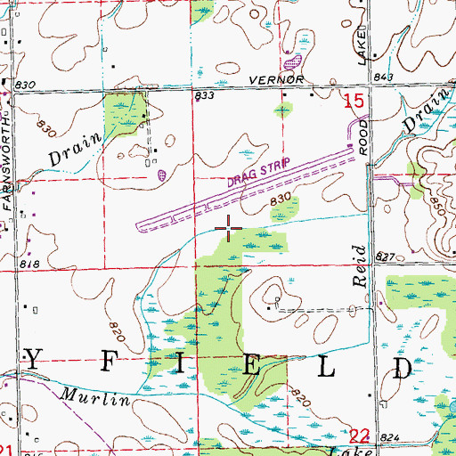 Topographic Map of Township of Mayfield, MI