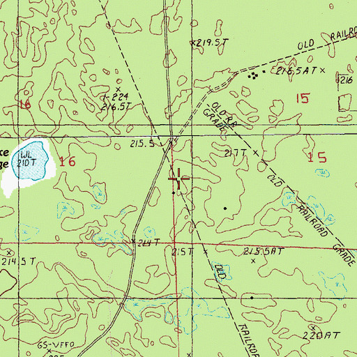Topographic Map of Township of Meade, MI