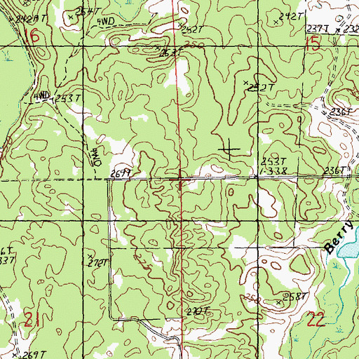 Topographic Map of Township of Mentor, MI