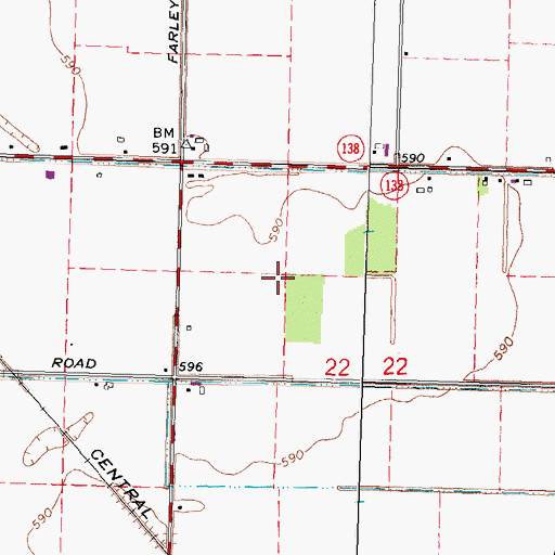 Topographic Map of Township of Merritt, MI