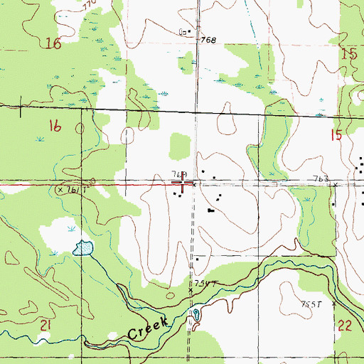 Topographic Map of Township of Metz, MI