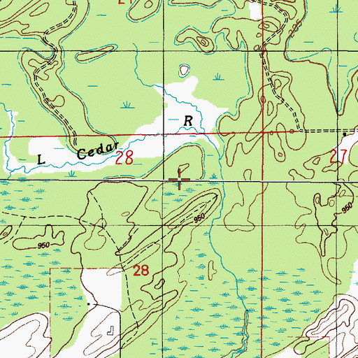Topographic Map of Township of Meyer, MI