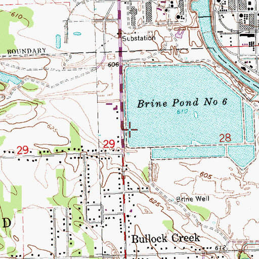 Topographic Map of Charter Township of Midland, MI