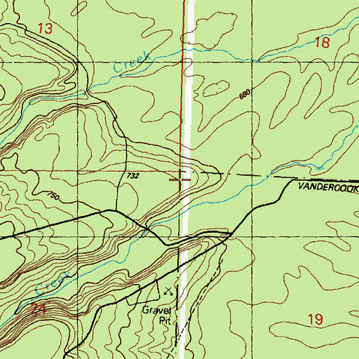 Topographic Map of Township of Mikado, MI