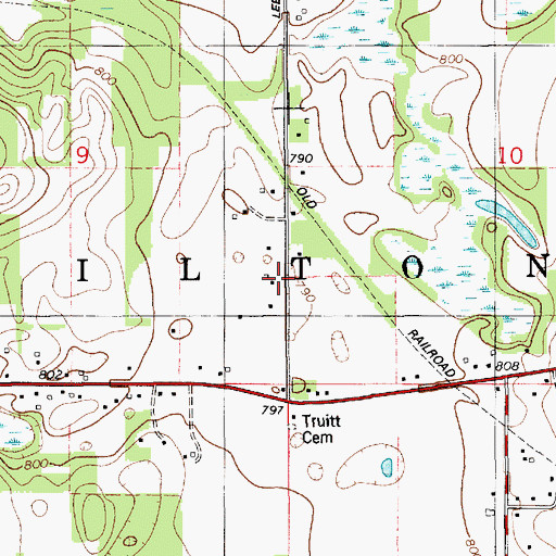 Topographic Map of Township of Milton, MI