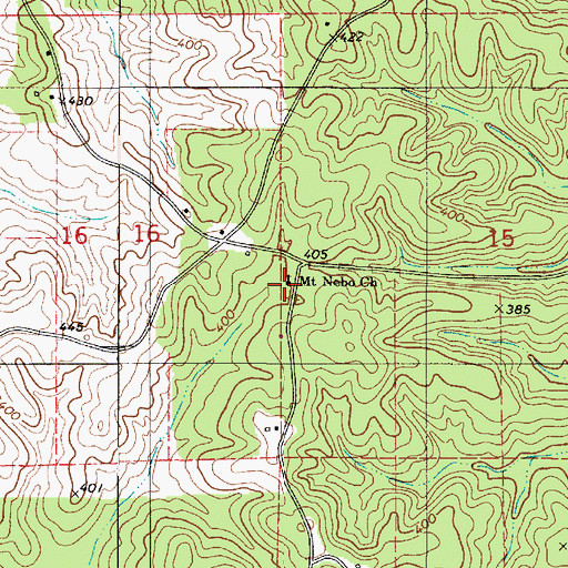 Topographic Map of Mount Nebo Church, AL