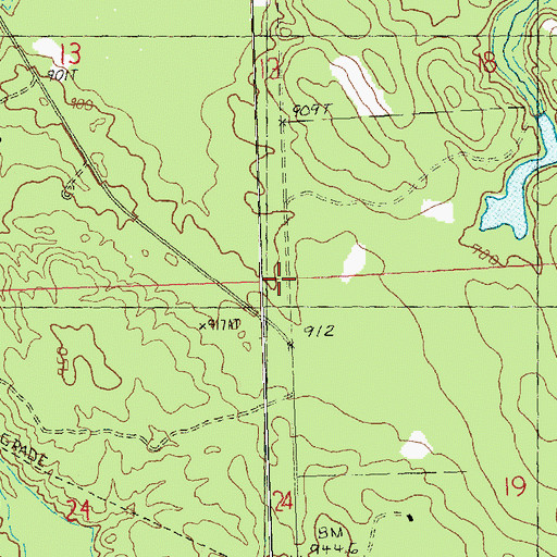 Topographic Map of Township of Montmorency, MI
