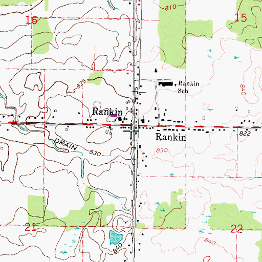Topographic Map of Township of Mundy, MI