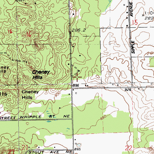 Topographic Map of Township of Nelson, MI