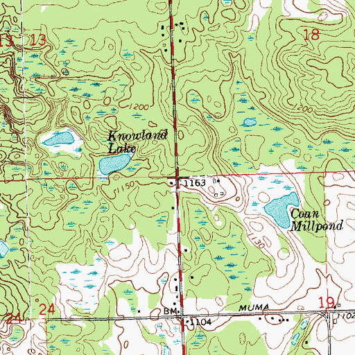 Topographic Map of Township of Nester, MI