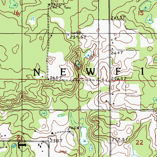 Topographic Map of Township of Newfield, MI