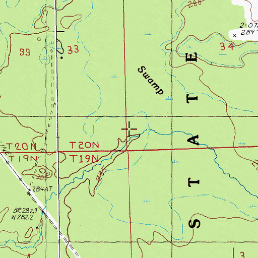 Topographic Map of Township of Newkirk, MI