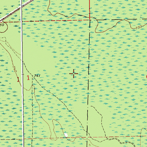 Topographic Map of Township of Newton, MI