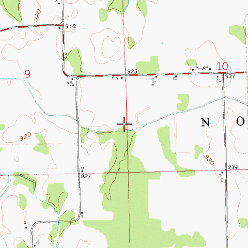 Topographic Map of Township of Noble, MI