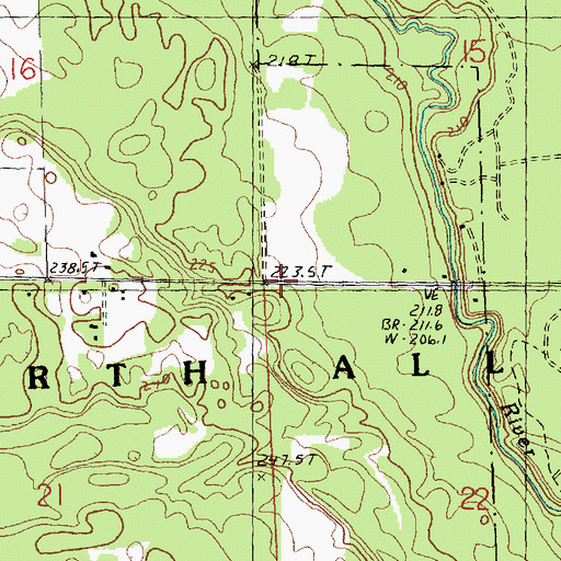 Topographic Map of Township of North Allis, MI