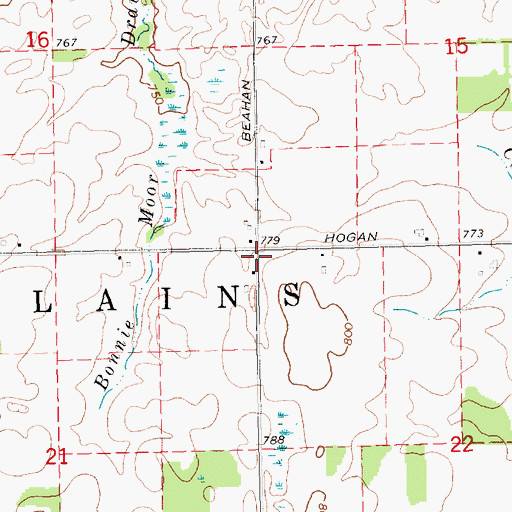 Topographic Map of Township of North Plains, MI
