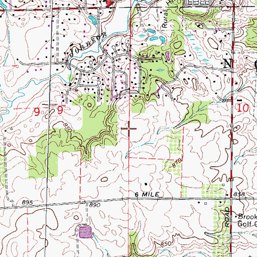 Topographic Map of Township of Northville, MI