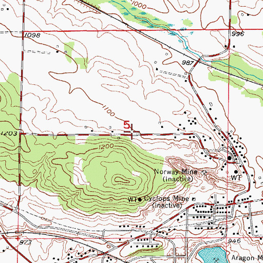Topographic Map of City of Norway, MI