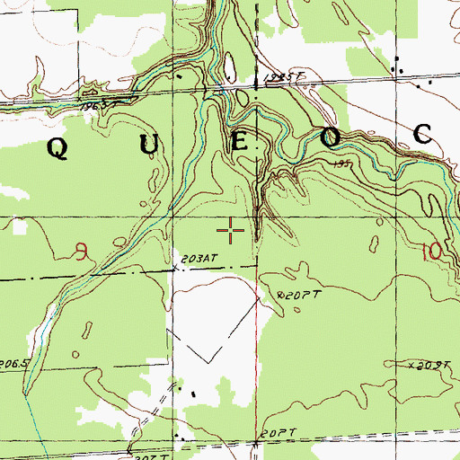 Topographic Map of Township of Ocqueoc, MI