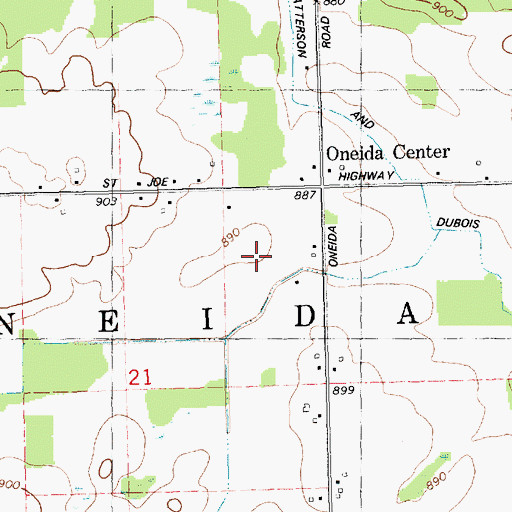 Topographic Map of Charter Township of Oneida, MI