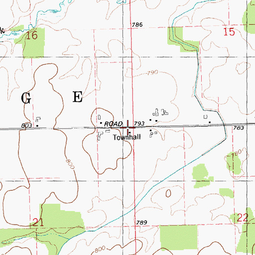 Topographic Map of Township of Orange, MI