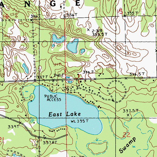 Topographic Map of Township of Orange, MI