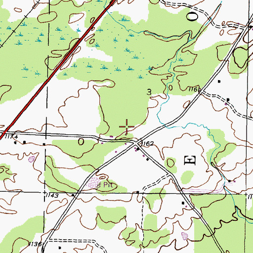 Topographic Map of Township of Osceola, MI