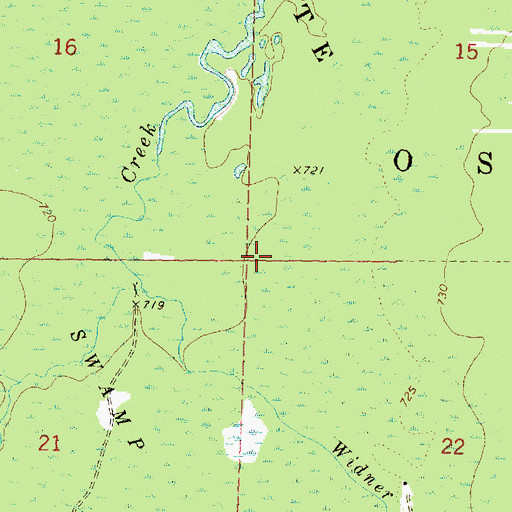 Topographic Map of Township of Ossineke, MI