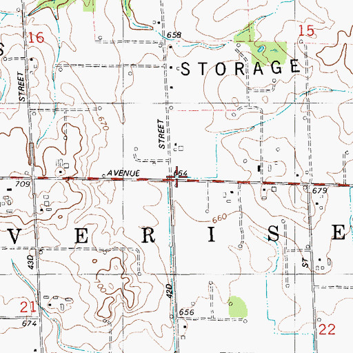 Topographic Map of Township of Overisel, MI