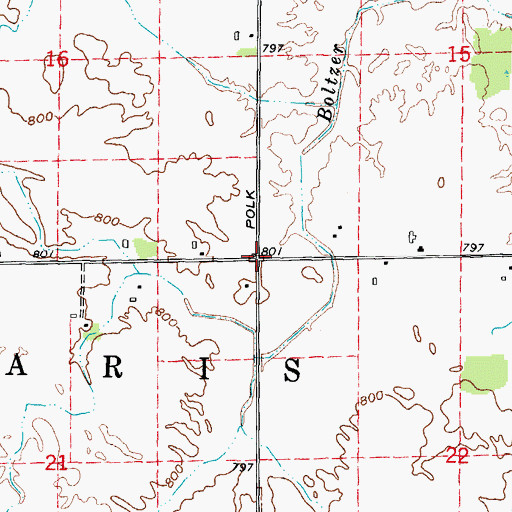 Topographic Map of Township of Paris, MI