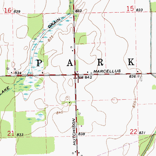 Topographic Map of Township of Park, MI