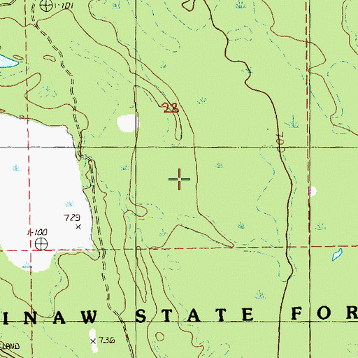 Topographic Map of Township of Peaine, MI