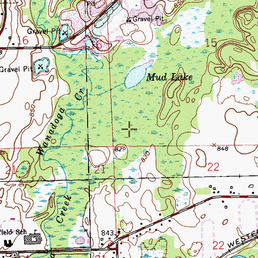 Topographic Map of Charter Township of Pennfield, MI