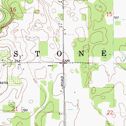 Topographic Map of Township of Pipestone, MI
