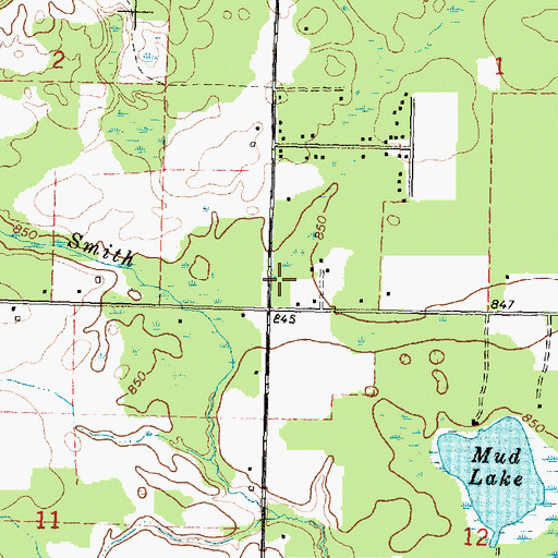 Topographic Map of Township of Plainfield, MI