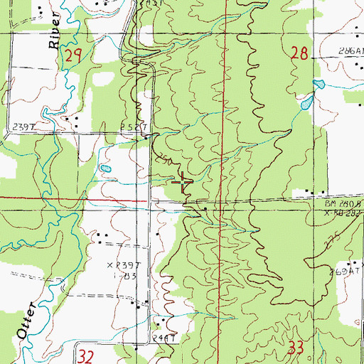 Topographic Map of Charter Township of Portage, MI