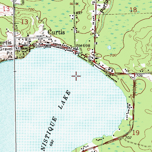Topographic Map of Township of Portage, MI