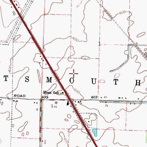 Topographic Map of Charter Township of Portsmouth, MI