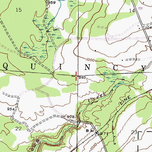 Topographic Map of Township of Quincy, MI