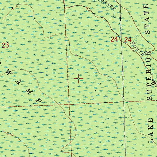 Topographic Map of Township of Raber, MI