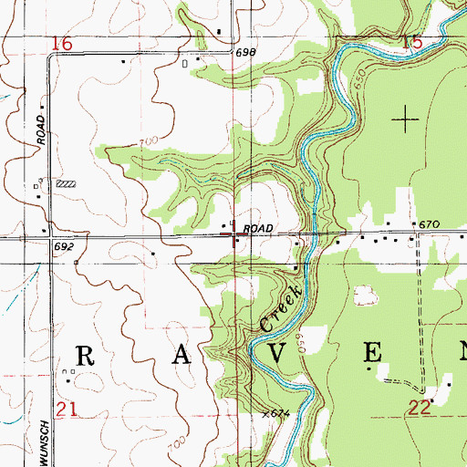 Topographic Map of Township of Ravenna, MI