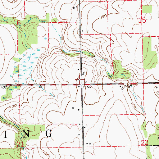 Topographic Map of Township of Reading, MI